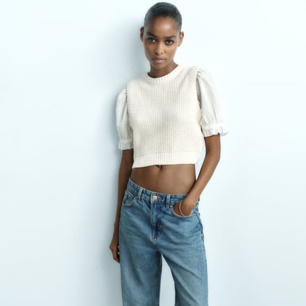 [NWT] Zara sweater crop top